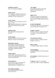 English Worksheet: collocations & defintions