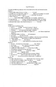 English Worksheet: word formation exercises