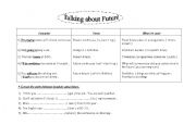 English Worksheet: Expressing future