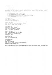 English Worksheet: What are they doing?