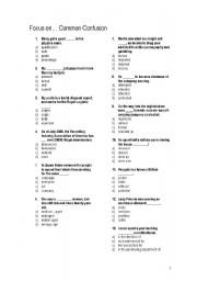 English worksheet: Common Confusion Multiple Choice test