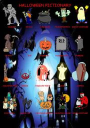 English Worksheet: HALLOWEEN_PICTIONARY