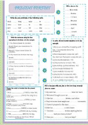 English Worksheet: PRESENT PERFECT