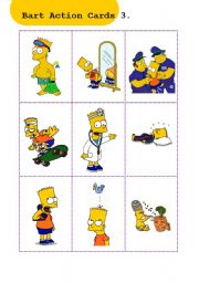 Bart Action Cards 3. 