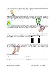 English Worksheet: the butcher at the hospital!