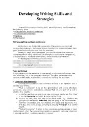 English worksheet: Developing writing skills