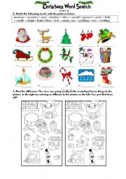 English Worksheet: Christmas Word Search 2