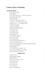 English Worksheet: common phrasals in speaking