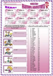 FORMING ADJECTIVES BY USING SUFFIXES