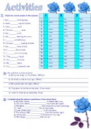 English Worksheet: VERBS LOTTERY - Past tense of Be and Have