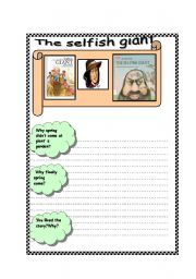 English Worksheet: The selfish giant