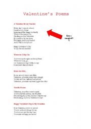 English Worksheet: poems