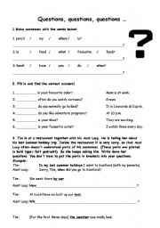 English worksheet: Positive Questions