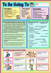 English Worksheet: To be going to 2