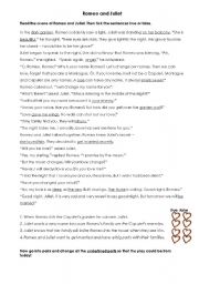 English Worksheet: Shakespeares Romeo and Juliet