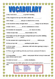 English Worksheet: ADVANCED VOCABULARY - general knowledge + KEY!!!!!!!!!!!!!!