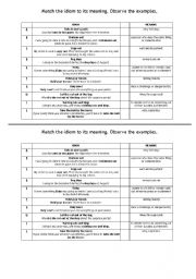 English Worksheet: Animals - Idioms