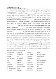 English Worksheet: linkers activity