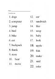 English worksheet: Noun worksheet