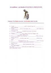 English Worksheet: an exercise on 1st conditional