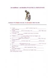 English worksheet: an exercise on 1st conditional