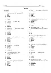 English Worksheet: vocabulary