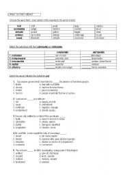 English worksheet: VOCABULARY PRACTICE
