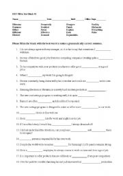 English worksheet: D,E,F Fill in the Blank Quiz #2
