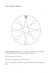 English Worksheet: Compass Rose and Map Reading