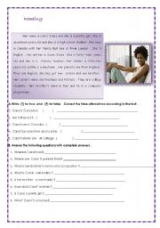 English Worksheet: Carol Jones 