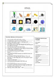 English Worksheet: Space