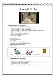 English Worksheet: Goodnight Mr. Bean