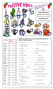 English Worksheet: Present Simple Passive and Past Simple Passive Voice
