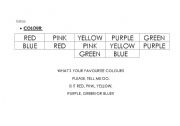 English worksheet: Colour Song