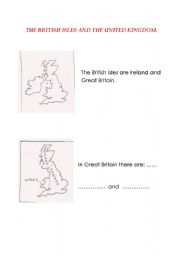 English worksheet: the british isles and the united kingdom