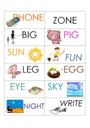 English Worksheet: MEMORY GAME - Flash Cards - Part 1