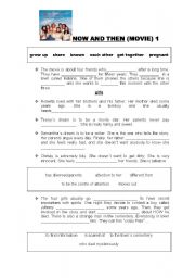 English worksheet: MOVIE NOW AND THEN