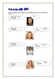 English worksheet: Verb to be with stars