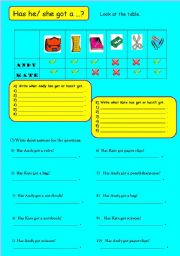 English Worksheet: HAVE GOT/ HAS GOT