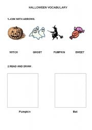 English Worksheet: Halloween vocabulary