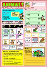 English Worksheet: Animals - 