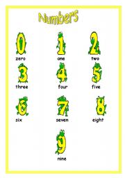 English worksheet: numbers