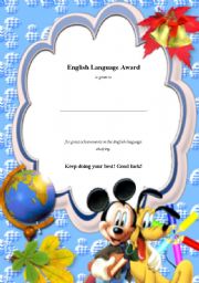 English Worksheet: ELAward5