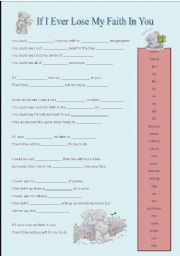 English Worksheet: Song 