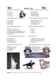 English worksheet: How much do you know about North America?
