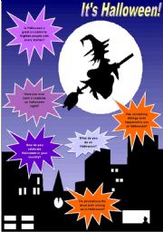 English Worksheet: Its Halloween! - Conversation, vocabulary & reading comprehension - 3 pages - fully editable