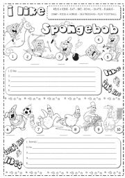 English Worksheet: I like ... Spongebob