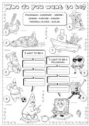 English Worksheet: Who do you want to be ?
