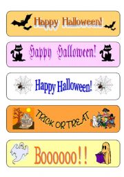 Halloween bookmarks