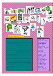 English Worksheet: Describing people  with relative clause using the present Cont and to be